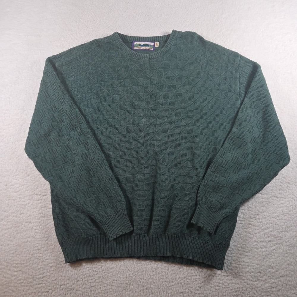 Vintage Shenandoah‎ Chunky Cable Knit Sweater Crew Neck USA Made Big & Tall 2XLT